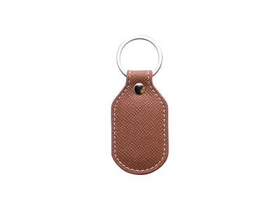 Laser Engraving PU Leather Keychain(Barrel,Brown)