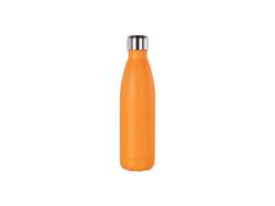 17oz/500ml Powder Coated Stainless Steel Cola Bottle(Orange) 