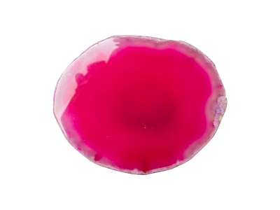 Engraving Agate Coaster (Rose Red)