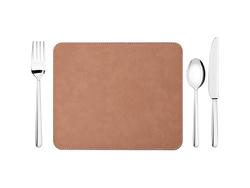 Sublimatable 19x23cm PU Leather Placemat(Brown)