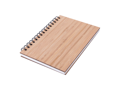 &quot;A5 Wiro Bamboo Cover Notebook(14.1*21cm) 
MOQ: 500pcs&quot;