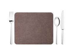 Sublimatable 19x23cm PU Leather Placemat(Dark Grey)