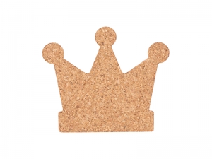 Laserable Blanks Crown Shape Cork Coaster