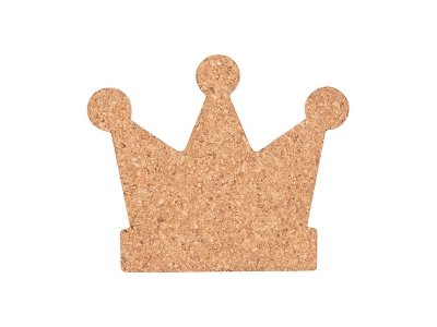 Laserable Blanks Crown Shape Cork Coaster