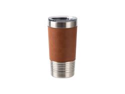 20oz/600ml Laserable Leatherette Tumbler (Yellow Brown)MOQ 1000pcs