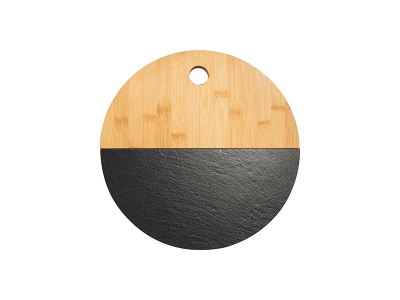 Bamboo with Slate Cutting Board(Round, 30cm)