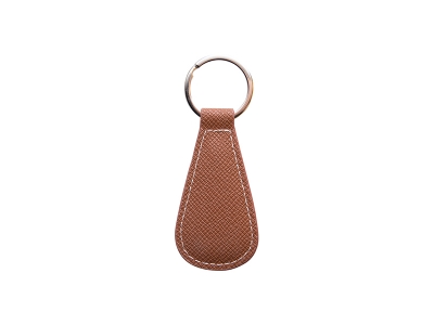 PU Leather Key Chain(Waterdrop,Brown)