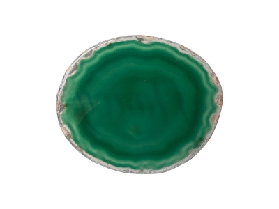 Engraving Agate Coaster (Dark Green)