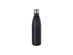 17oz/500ml Powder Coated Stainless Steel Cola Bottle(Black) 