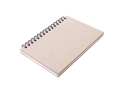 &quot;A5 Wiro Plywood Cover Notebook(14.1*21cm) 
MOQ: 500pcs&quot;