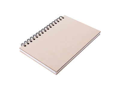 &quot;A5 Wiro Plywood Cover Notebook(14.1*21cm) 
MOQ: 500pcs&quot;